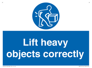 Lift heavy objects correctly